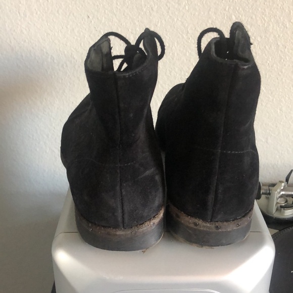 Worn Black Suede Allsaints boots - Picture 4 of 5